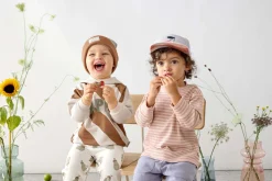 Beanie Mütze Kinder - Bio Baumwolle, Little Gang, Khaki Braun