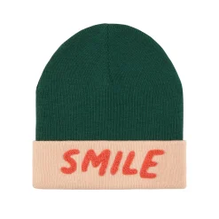 Beanie Mütze Kinder - Merino Wolle, Little Gang, Smile Grün
