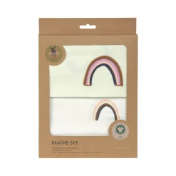 Bettwäsche Set Kinder - Bio Baumwolle, Regenbogen, Grün Milky
