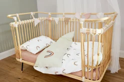Bettwäsche Set Kinder - Bio Baumwolle, Regenbogen, Grün Milky