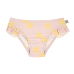Bikinihose Kinder - Kariert, Rosa Gelb