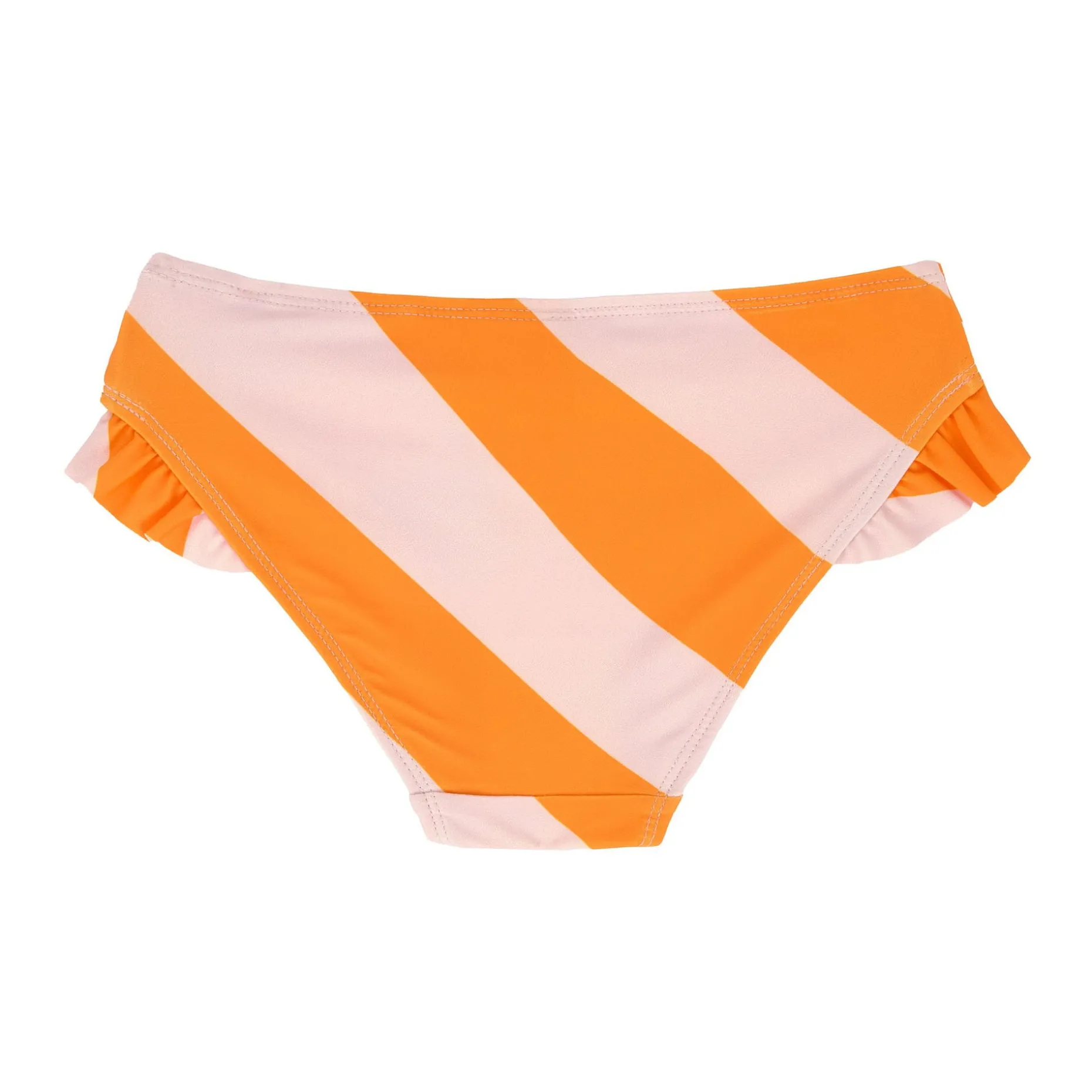 Bikinihose Kinder - Streifen, Rosa Orange