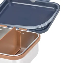 Brotdose Kinder - Edelstahl Lunchbox, Little Gang, Blau Smile