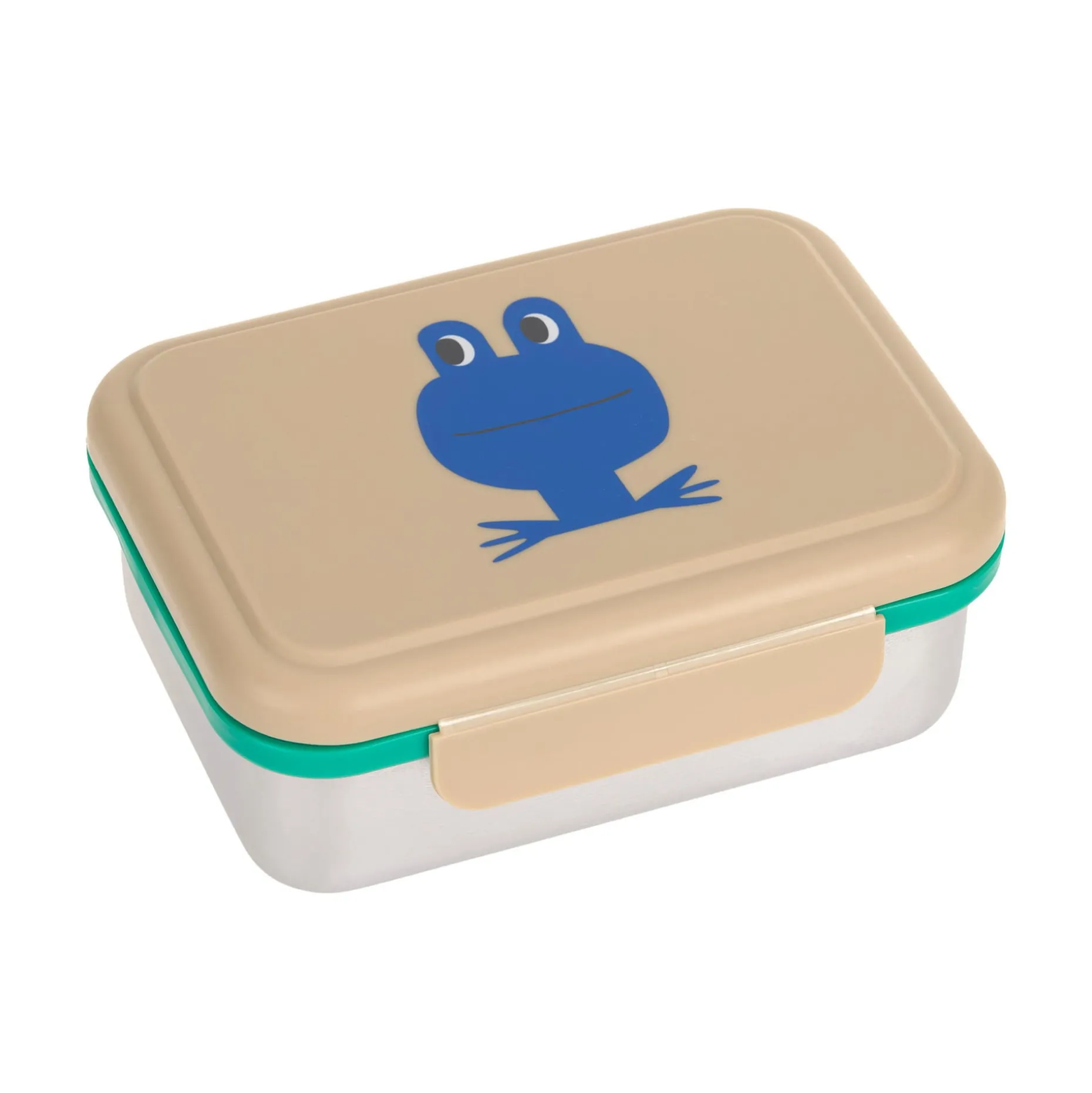 Brotdose Kinder - Edelstahl Lunchbox, Happy Trails Frosch