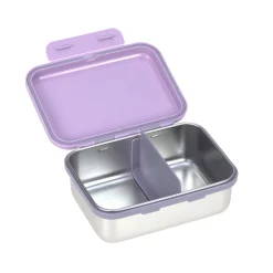 Brotdose Kinder - Edelstahl Lunchbox, Little Gang Herz Lila