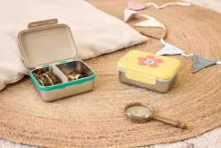 Brotdose Kinder - Edelstahl Lunchbox, Happy Trails Blume