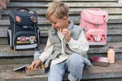 Brotdose Kinder - Edelstahl Lunchbox, Unique, Dunkelblau