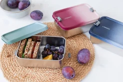 Brotdose Kinder - Edelstahl Lunchbox, Unique, Rosa