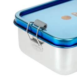 Brotdose Kinder - Edelstahl Lunchbox, BOLD, Blau Violett