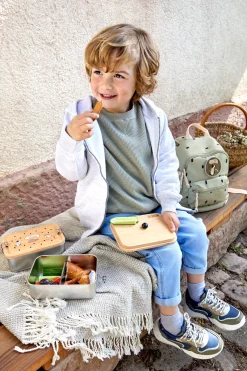 Brotdose Kinder - Edelstahl Lunchbox, Nature