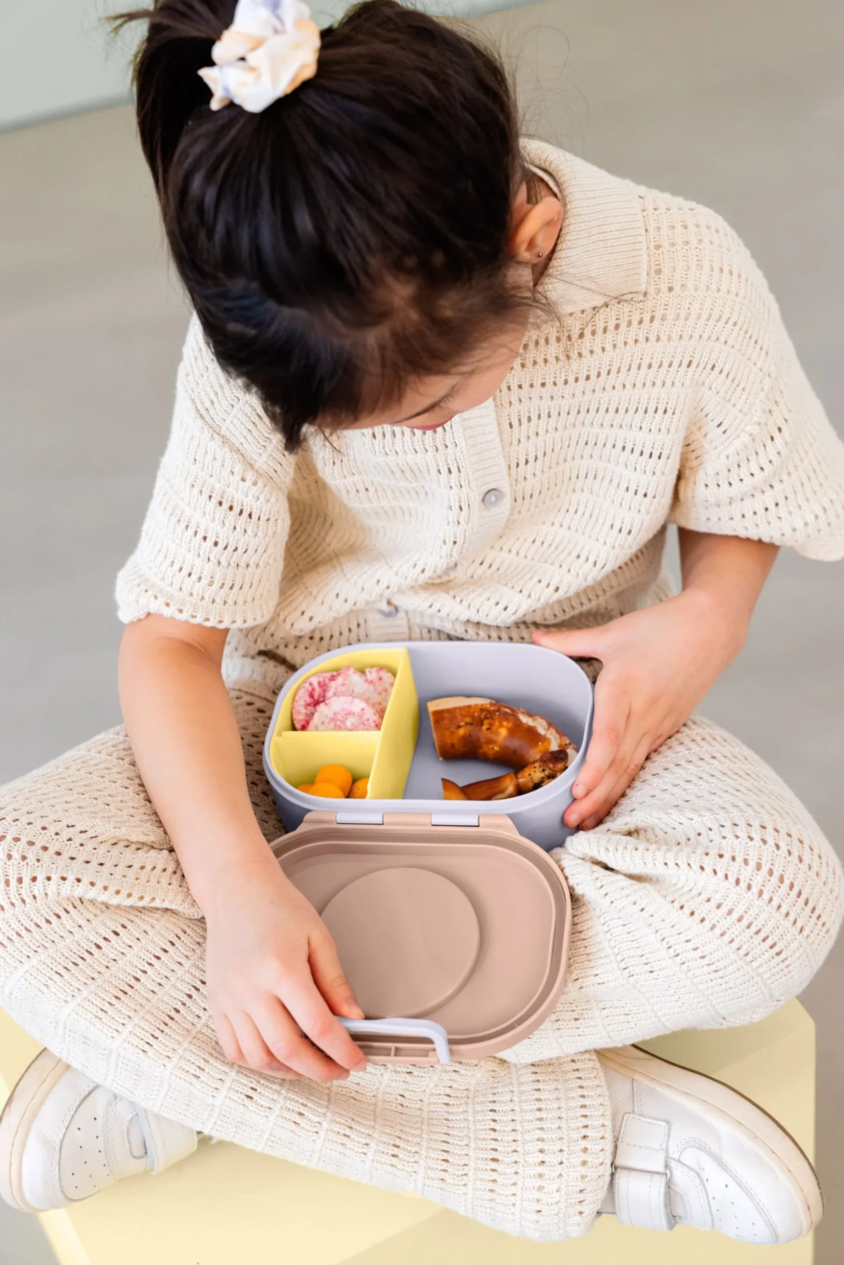 Brotdose Kinder - Style & Snack Pattern Party, Rosa Lila