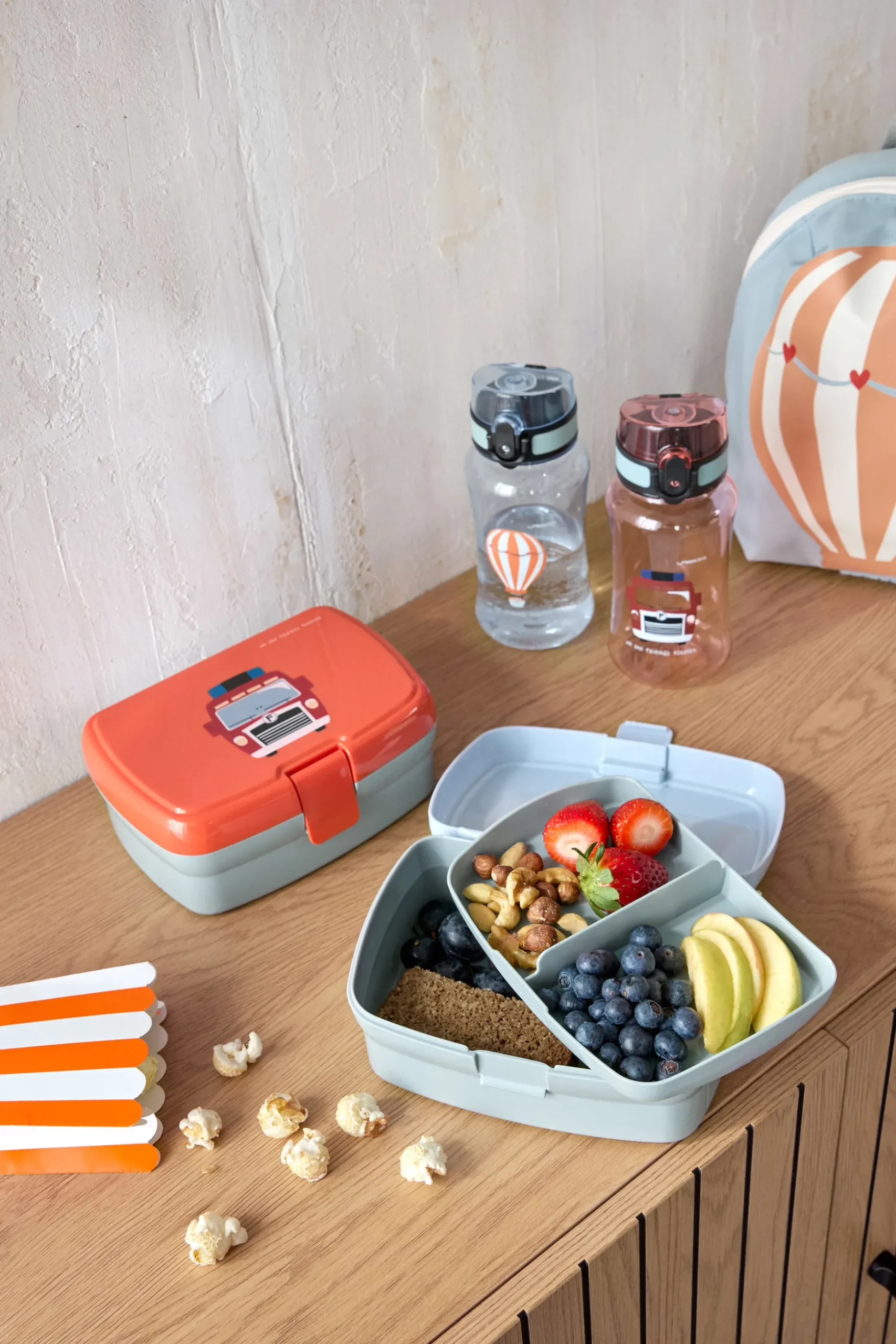 Brotdose & Trinkflasche Set - Lunch Set, Tiny Drivers, Feuerwehr