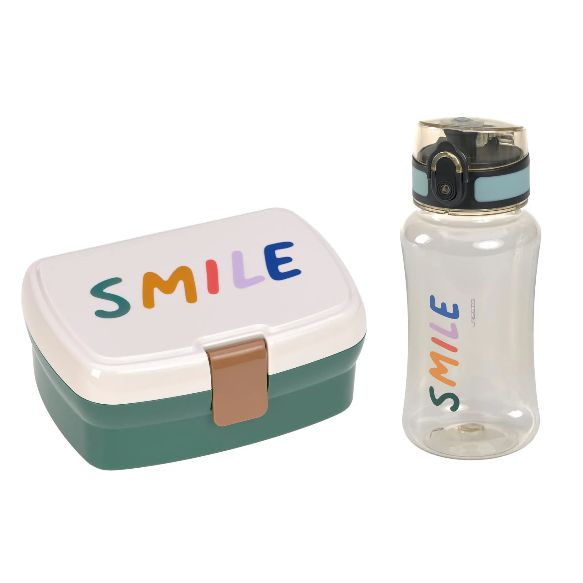 Brotdose & Trinkflasche Set - Lunch Set, Little Gang, Smile Milky