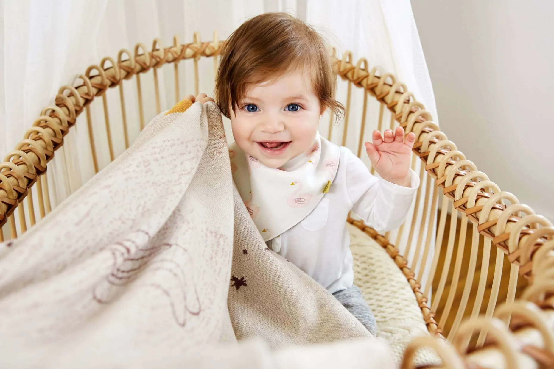 Dreieckstuch Baby - Bandana, Little Water Swan