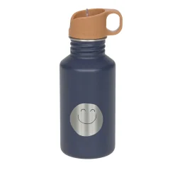 Edelstahl Kinder Trinkflasche 500 ml - Little Gang, Smile, Blau