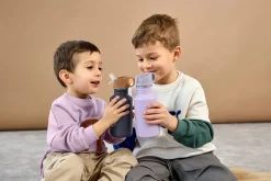 Edelstahl Kinder Trinkflasche 500 ml - Little Gang, Smile, Blau