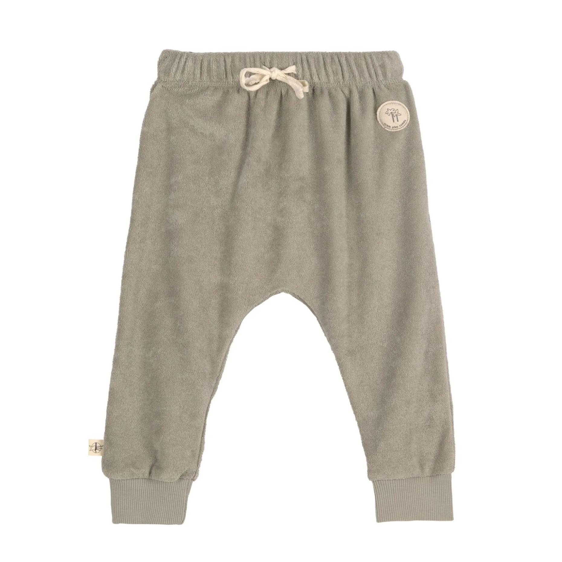 Frottee Hose Kinder - Bio Baumwolle, Oliv