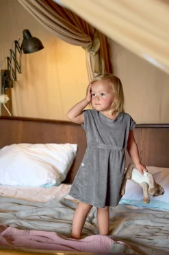 Frottee Kleid Kinder, Anthrazit