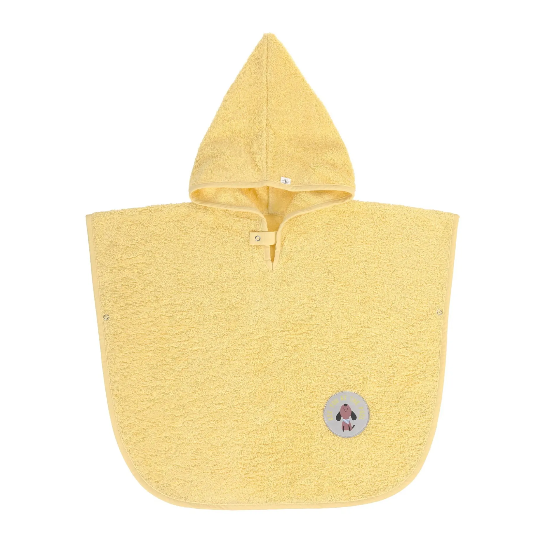 Frottee Poncho Kinder, Hellgelb