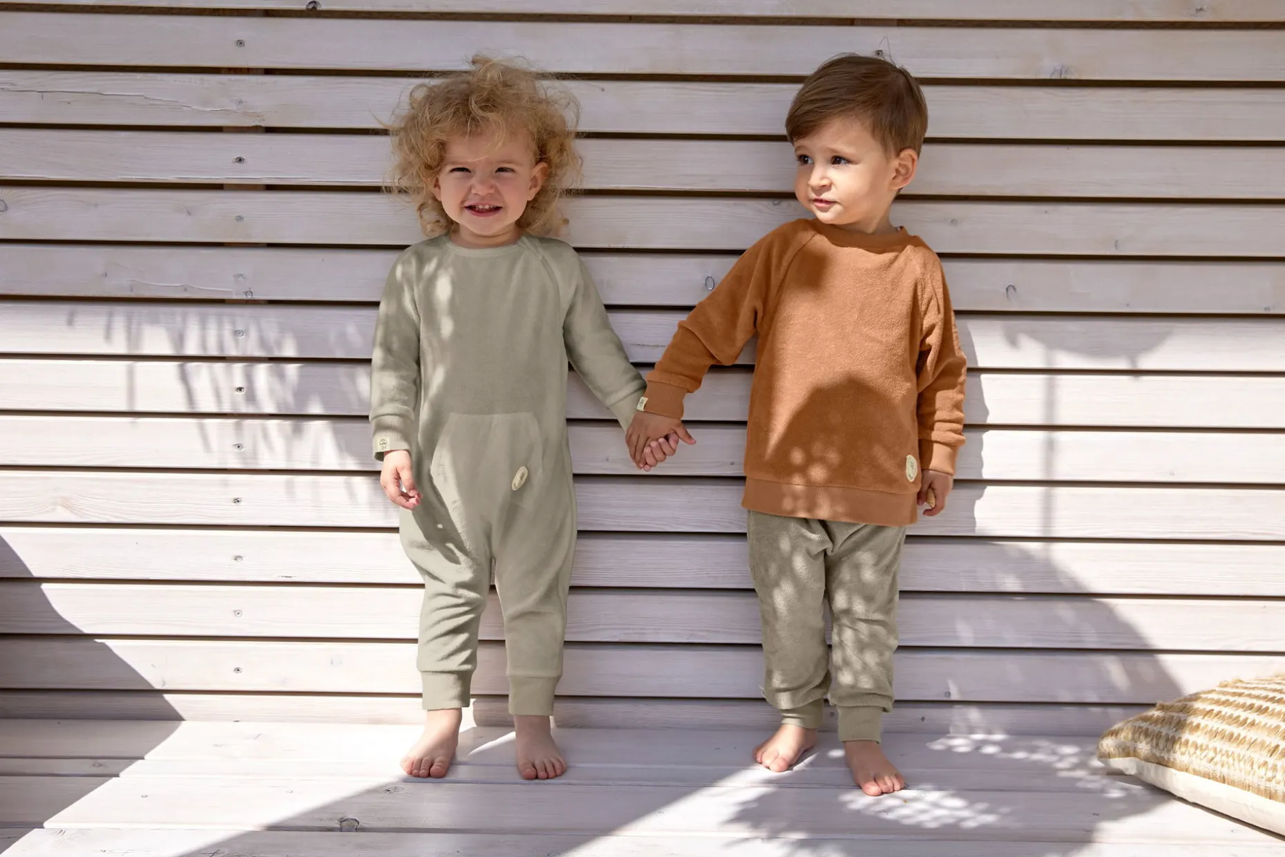 Frottee Sweater Kinder, Karamell