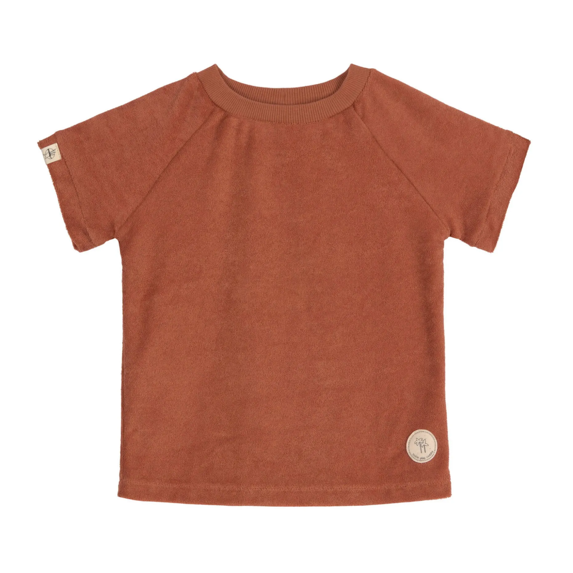 Frottee T-Shirt Kinder, Rostrot