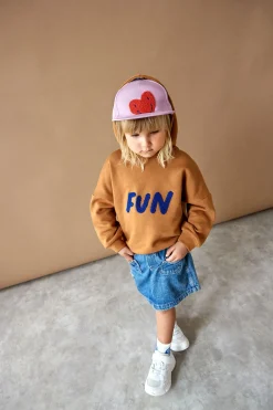Hoodie Kinder - Bio Baumwolle, Little Gang, Fun Karamell