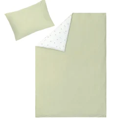 Kinder Bettwäsche Set - Blätter, Milky Oliv