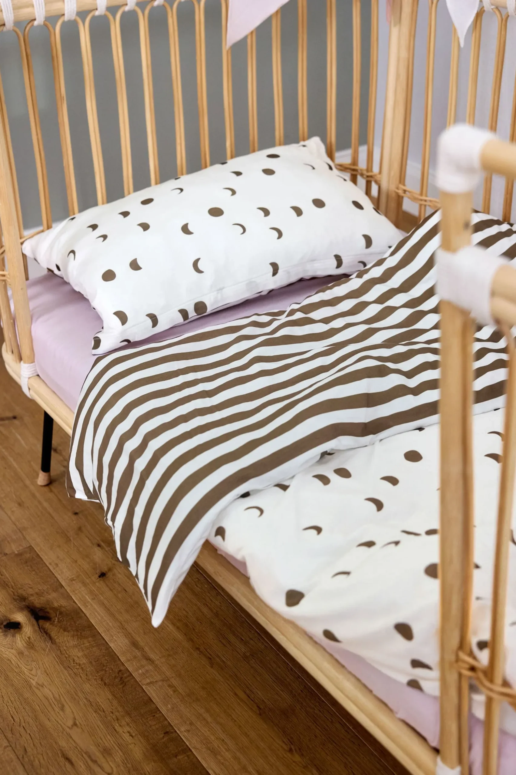 Kinder Bettwäsche Set - Mond, Milky Hellbraun