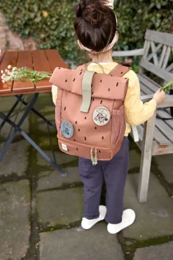 Kindergartenrucksack Rolltop - Happy Prints, Karamell