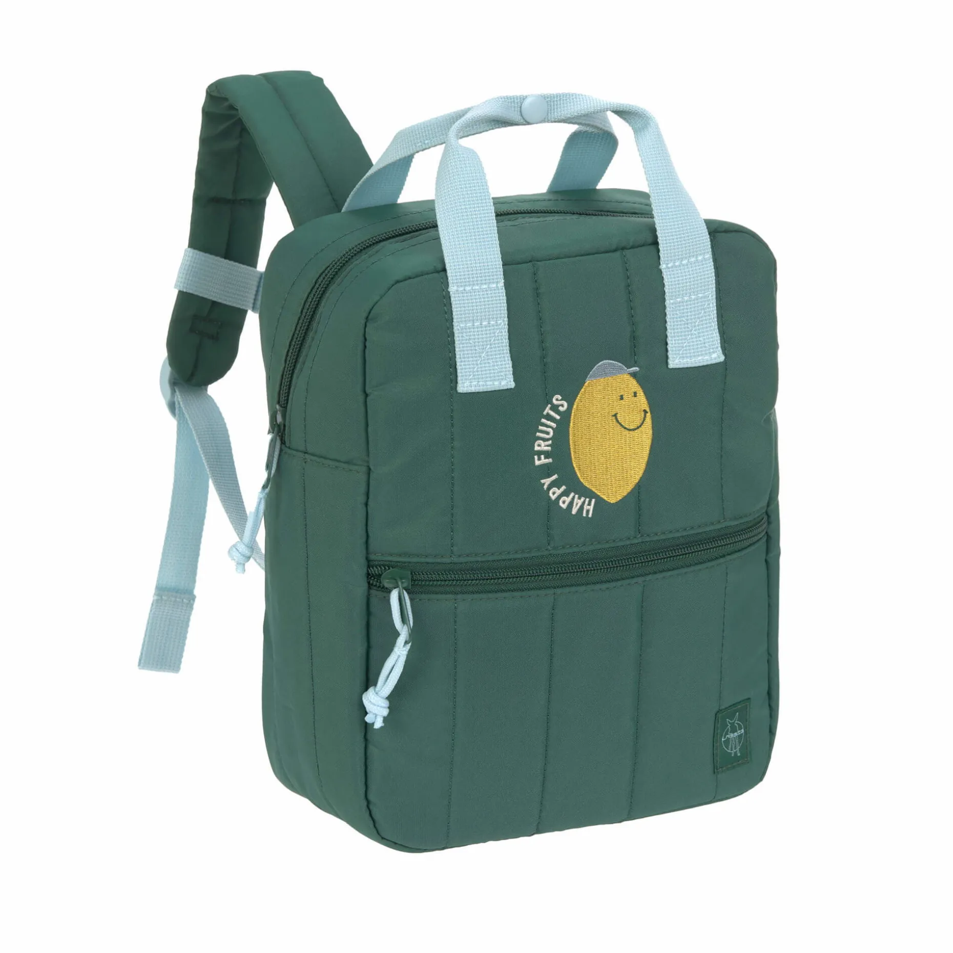 Kindergartenrucksack Square - Little Gang, Zitrone Dunkelgrün