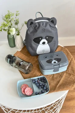 Kindergartenrucksack Tiny - Waschbär, Grau