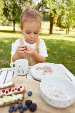 Kindergeschirr Set Porzellan - Tiny Farmer, Gans & Schaf