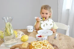 Kindergeschirr Set Porzellan - Happy Fruits, Zitrone Kirsche