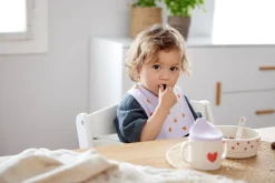 Kindergeschirr Set (Teller - Schüssel - Becher - Löffel) - Happy Rascals, Herz