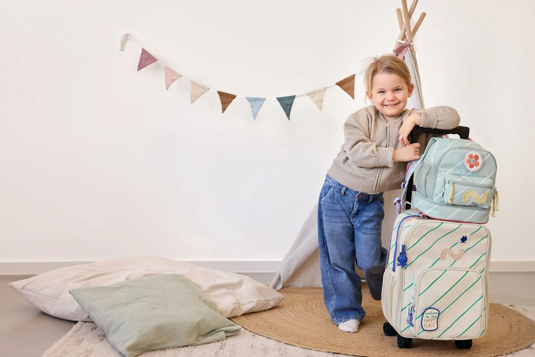 Kinderkoffer - Trolley, Happy Trails, Frosch