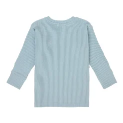 Kinder Langarm Shirt gerippt, Hellblau