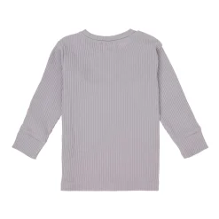 Kinder Langarm Shirt gerippt, Pastell Lila