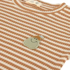 Kinder Langarm Shirt gerippt - Little Gang, Birne Karamell
