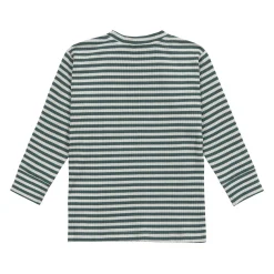 Kinder Langarm Shirt gerippt - Little Gang, Zitrone Dunkelgrün