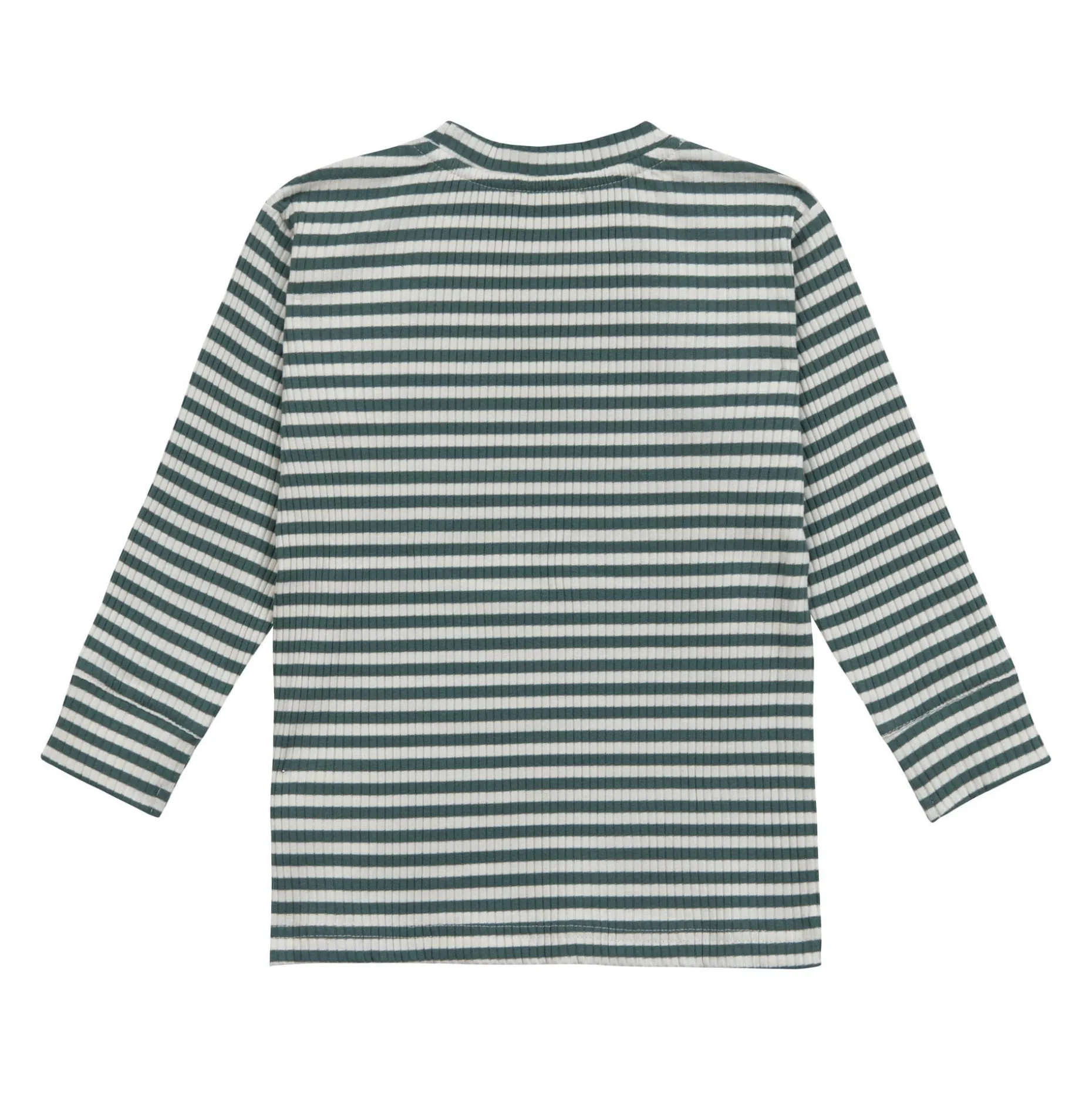 Kinder Langarm Shirt gerippt - Little Gang, Zitrone Dunkelgrün
