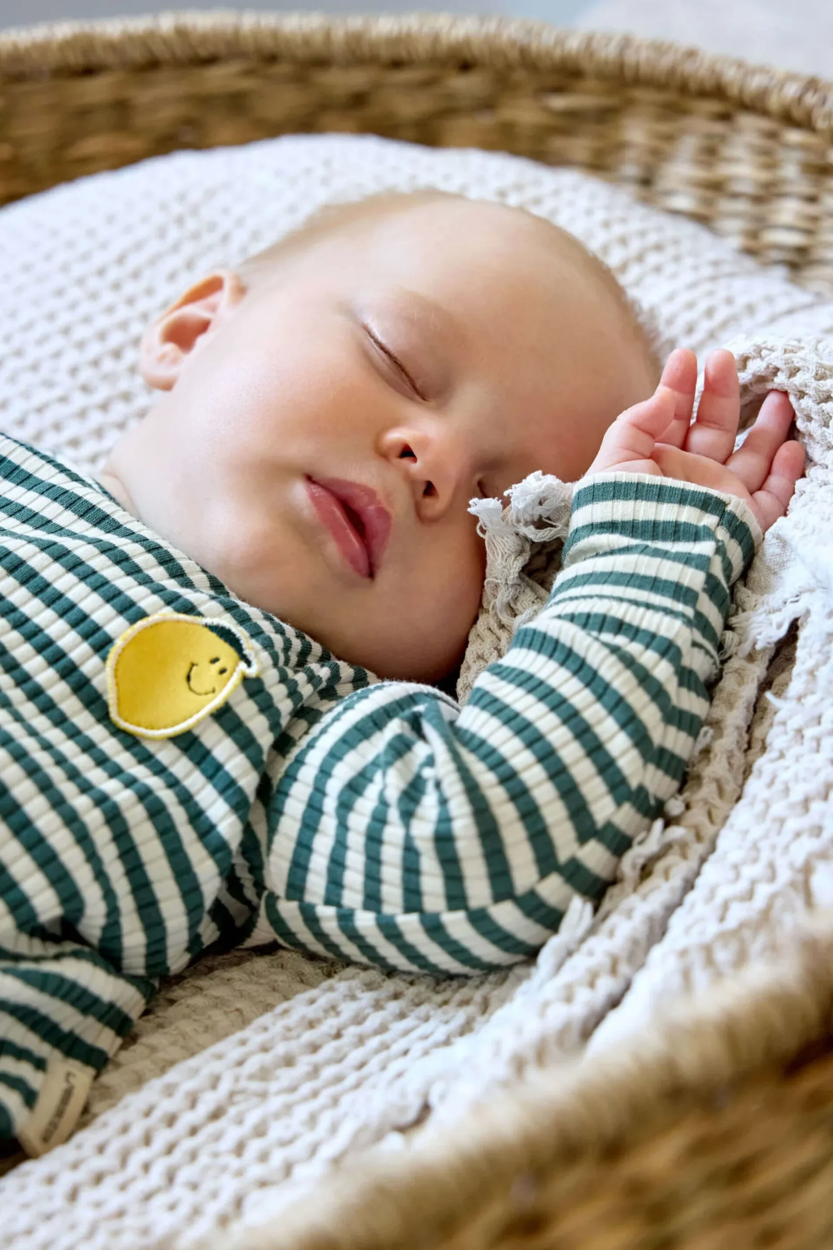 Kinder Langarm Shirt gerippt - Little Gang, Zitrone Dunkelgrün