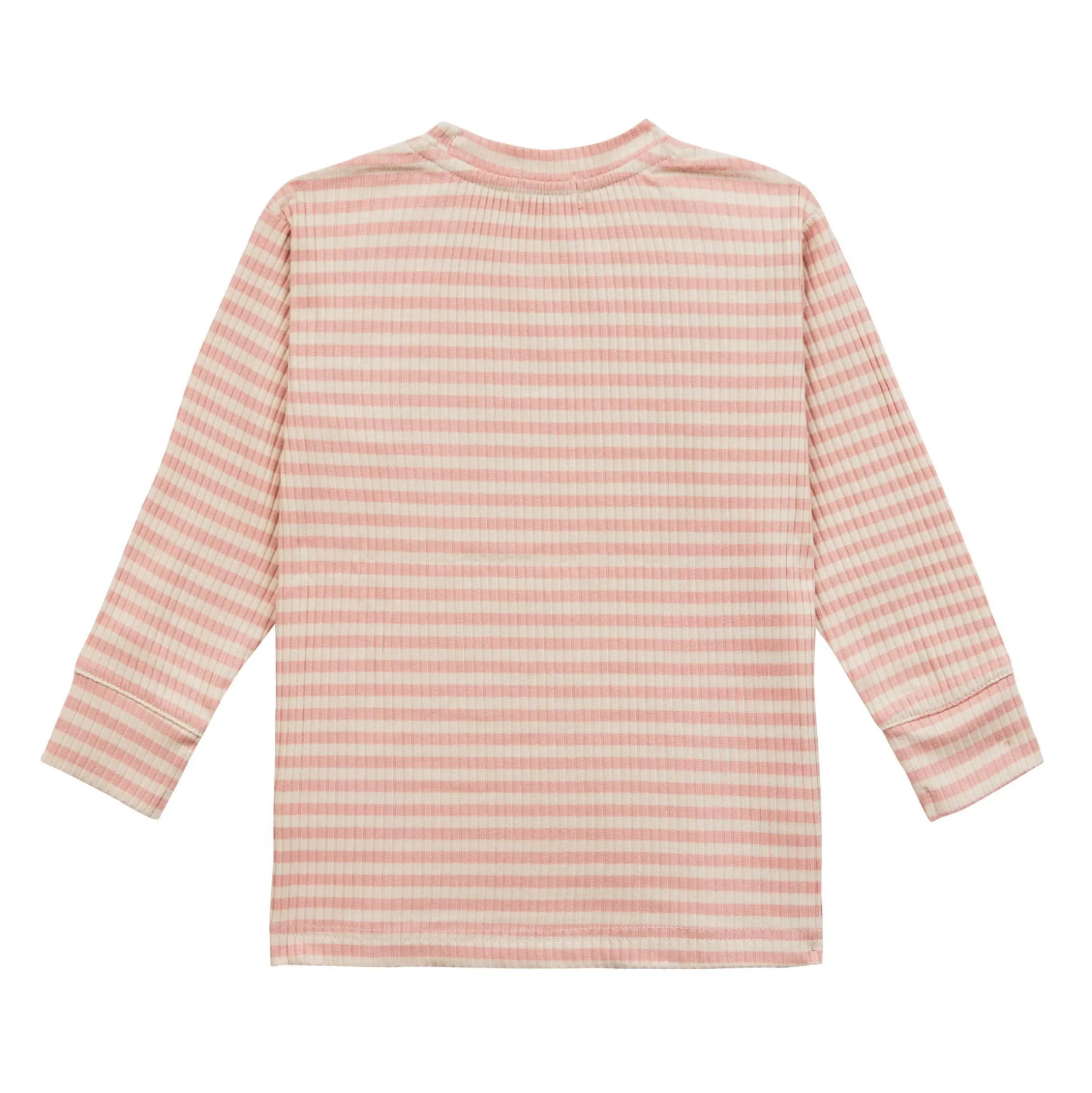 Kinder Langarm Shirt gerippt - Little Gang, Kirsche Rosa