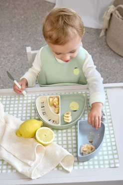 Kinder Menüteller Silikon (3-teilig) - Happy Fruits, Zitrone