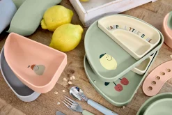Kinder Menüteller Silikon (3-teilig) - Happy Fruits, Zitrone