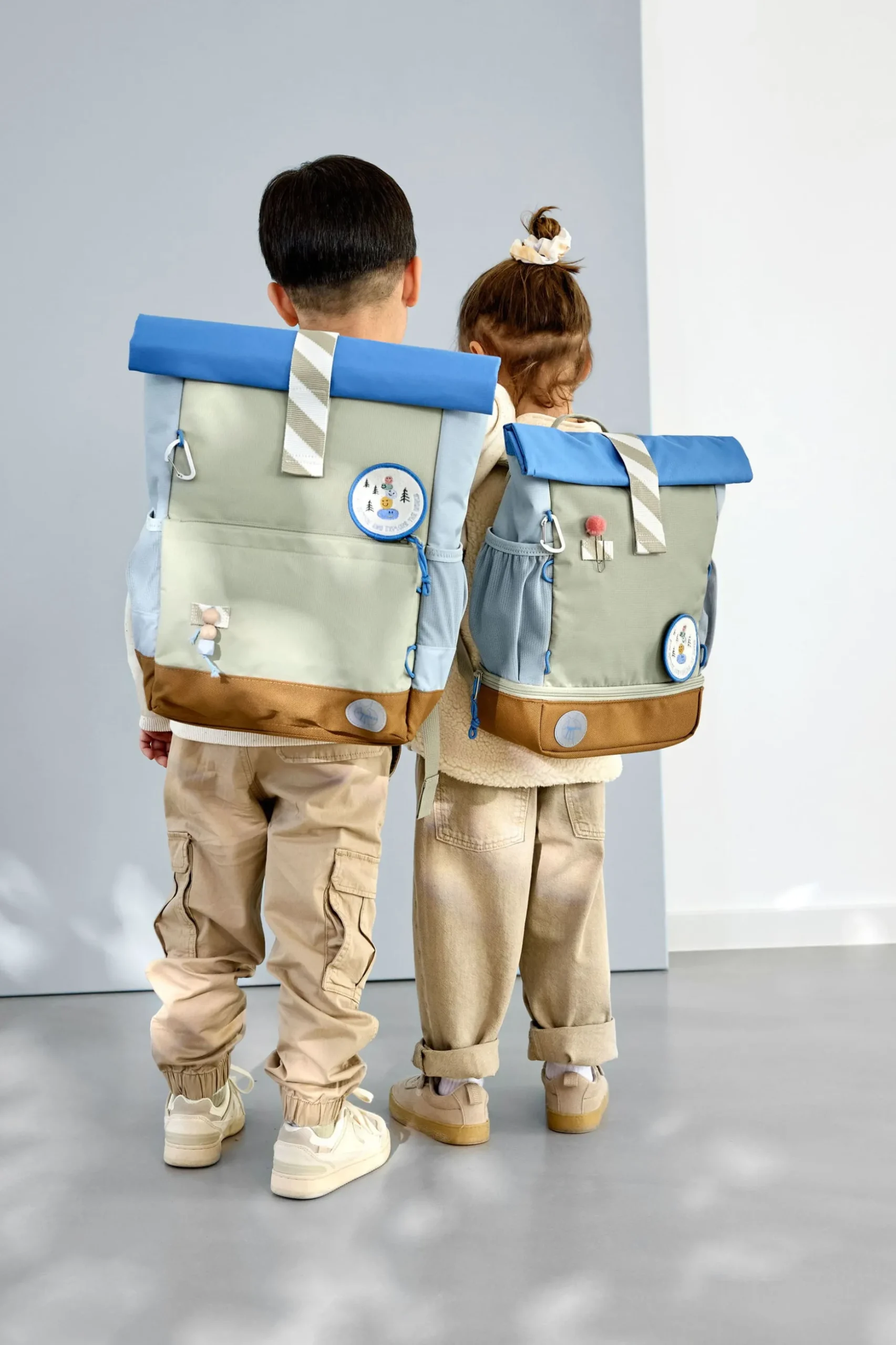 Kinderrucksack Rolltop - Sunny Explorer, Grün Blau
