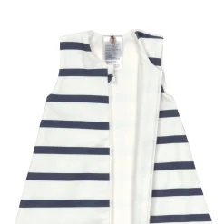 Kinder Schlafoverall 1 TOG - Bio Baumwolle, Gestreift, Blau