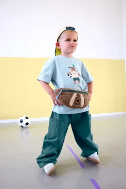 Kinder T-Shirt - Bio Baumwolle, Hund Hellblau