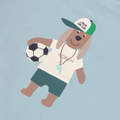 Kinder T-Shirt - Bio Baumwolle, Hund Hellblau