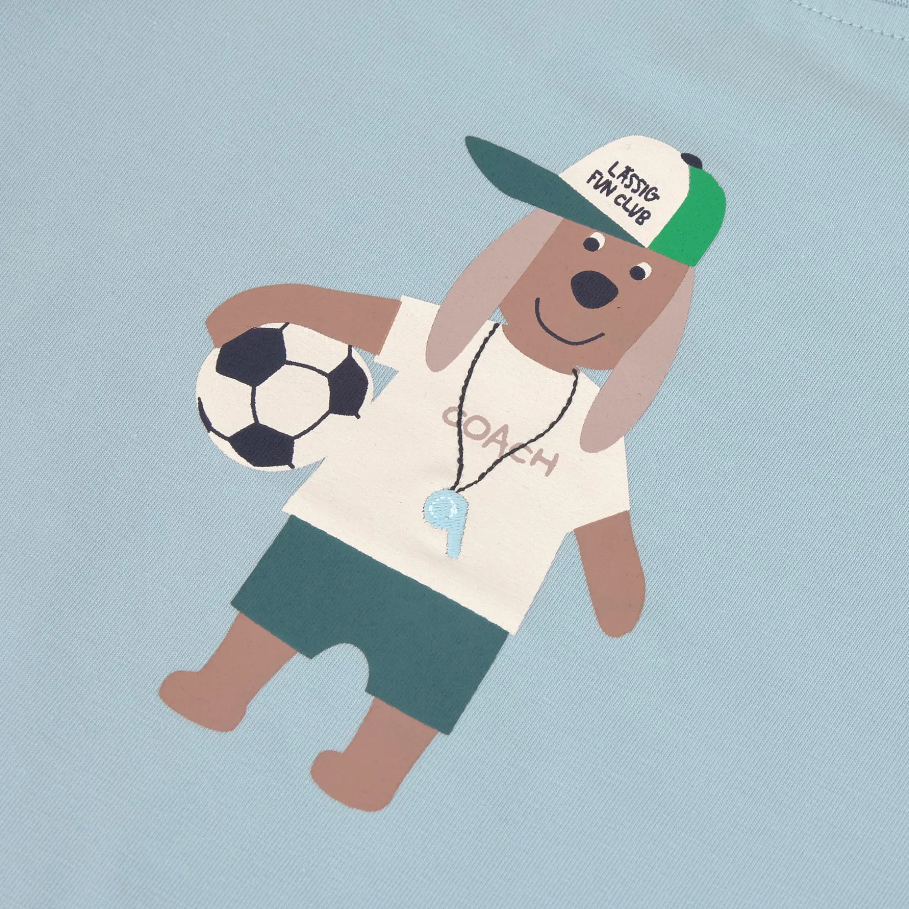 Kinder T-Shirt - Bio Baumwolle, Hund Hellblau