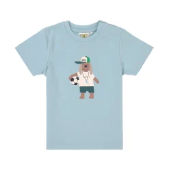 Kinder T-Shirt - Bio Baumwolle, Hund Hellblau